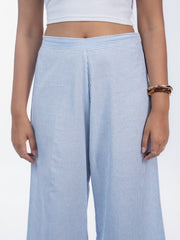 Womens Blue Regular Pant