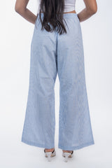 Womens Blue Regular Pant