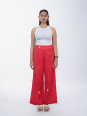 Womens Red  Regular Pant