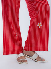Womens Red  Regular Pant