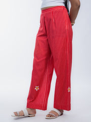 Womens Red  Regular Pant