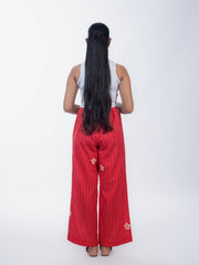 Womens Red  Regular Pant