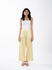 Womens Yellow  Regular Pant