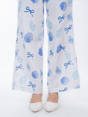 Womens White  Regular Pant