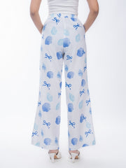 Womens White  Regular Pant