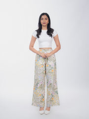 Womens Pastel Green Regular Pant
