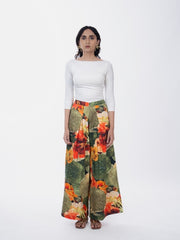Womens Green  Regular Pant