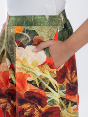 Womens Green  Regular Pant