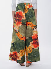 Womens Green  Regular Pant
