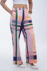 Womens Multicolor Regular Pant
