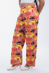 Womens Orange Regular Pant