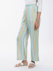 Womens Green  Regular Pant