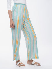 Womens Green  Regular Pant