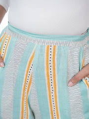 Womens Green  Regular Pant