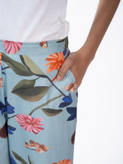 Womens Blue  Regular Pant