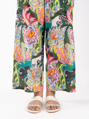 Womens Green Regular Pant