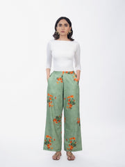 Womens Orange Regular Pant