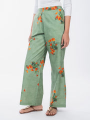 Womens Orange Regular Pant