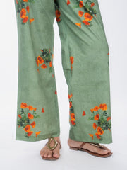 Womens Orange Regular Pant