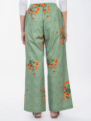 Womens Orange Regular Pant