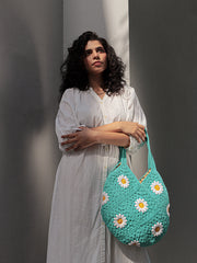 Womens Blue Regular Tote bag