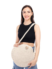 Womens Off White  Regular Cross body bag