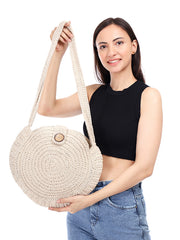 Womens Off White  Regular Cross body bag