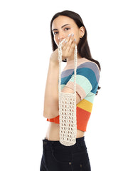 Womens Off White  Regular Water bottle tote