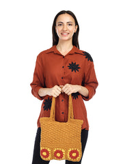 Womens Mustard  Regular Shoulder bag