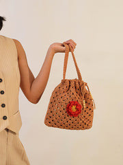 Womens Mustard  Regular Potli bags