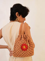 Womens Mustard  Regular Potli bags