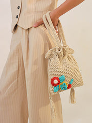 Womens Off White  Regular Potli bags