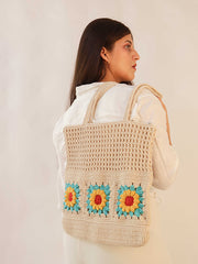 Womens Off White  Regular Tote bag