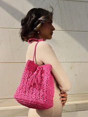Womens Pink  Regular Bucket bag