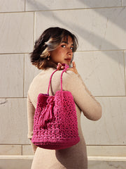 Womens Pink  Regular Bucket bag