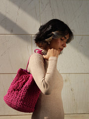 Womens Pink  Regular Bucket bag