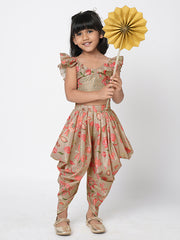Kids Beige Regular Co-ords