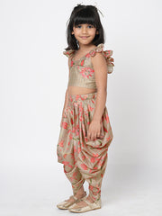 Kids Beige Regular Co-ords