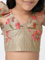 Kids Beige Regular Co-ords