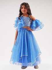 Kids Blue Regular Lehanga Choli