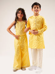Kids Yellow Regular Co-ords