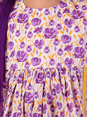 Kids Lavender Regular Kurti Set