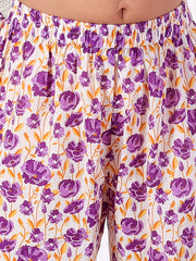 Kids Lavender Regular Kurti Set