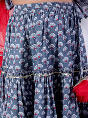 Kids Grey Regular Lehanga Choli