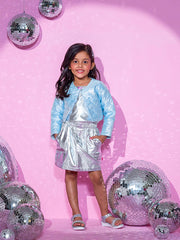 Kids Blue Regular Jacket