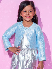 Kids Blue Regular Jacket