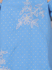 Kids Blue Regular Kurti Set