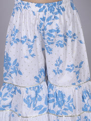 Kids Blue Regular Kurti Set