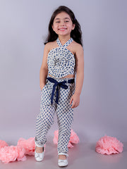 Kids White Regular Co-ords