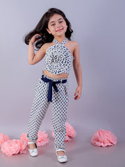 Kids White Regular Co-ords